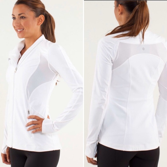lululemon athletica Jackets & Blazers - Lululemon Run Track Time Zip Up Jacket White 6
